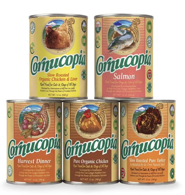 Cornucopia pet food cans